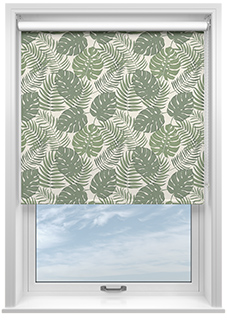 Lush Palms, Cream - Twist&Fit Roller Blind